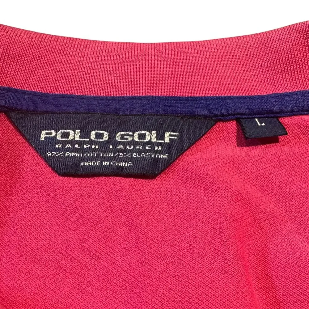 Vintage 90s POLO Golf Ralph Lauren Pink Large